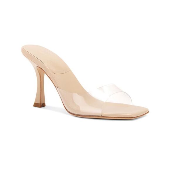 RAYE Julietta Mules in Natural shoes high heels clear PVC Revolve As Is 9 - Picture 1 of 13